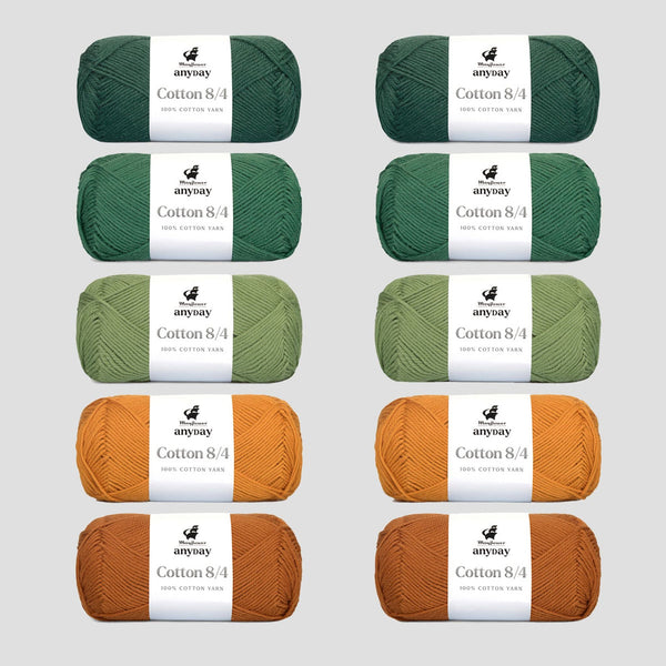 ANYDAY Cotton 8/4 Colorbag 10-pak