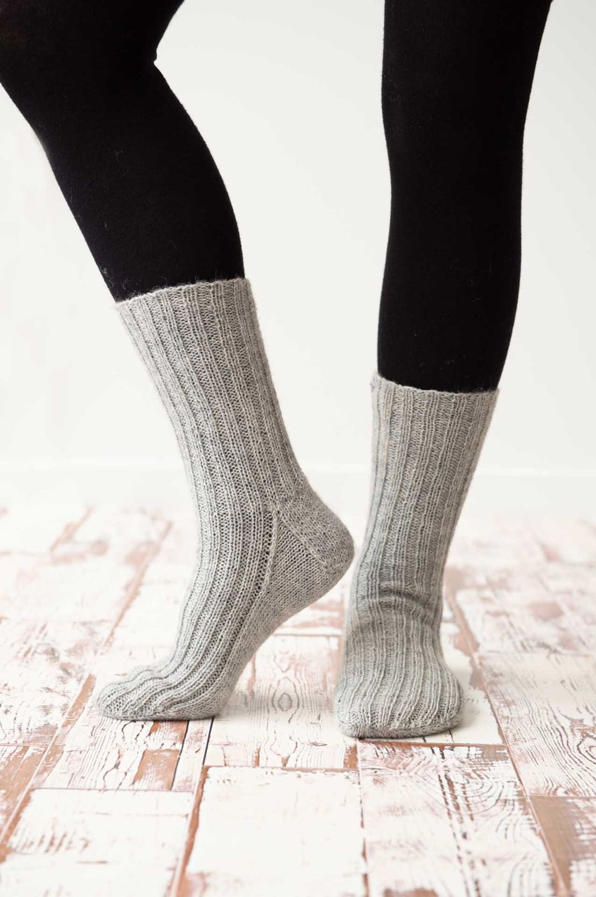 Rib -gebreide sokken