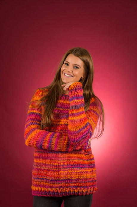 Damesweater med rund hals Easy Knit