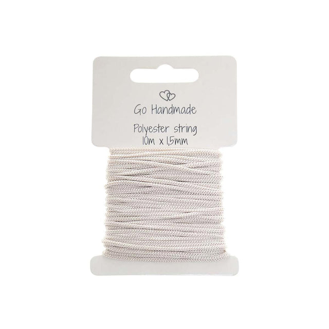 Go Handmade Polyestersnor 10m x 1,5mm Beige